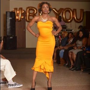 Yellow Sweetheart Dress